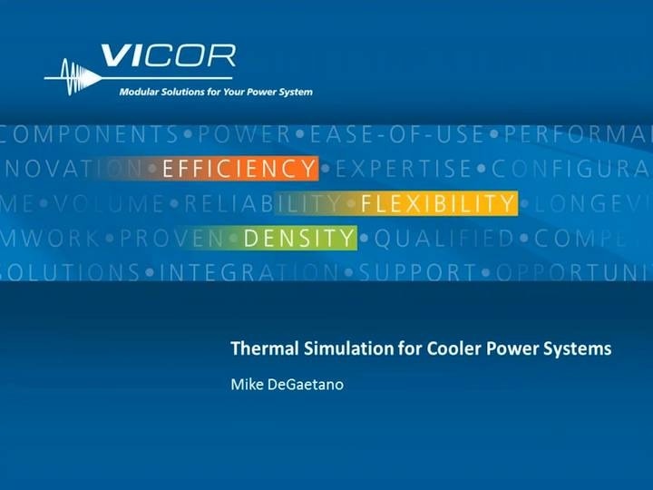 Thermal Simulation for Cooler Power Systems