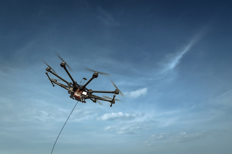 Image of tethered UAV