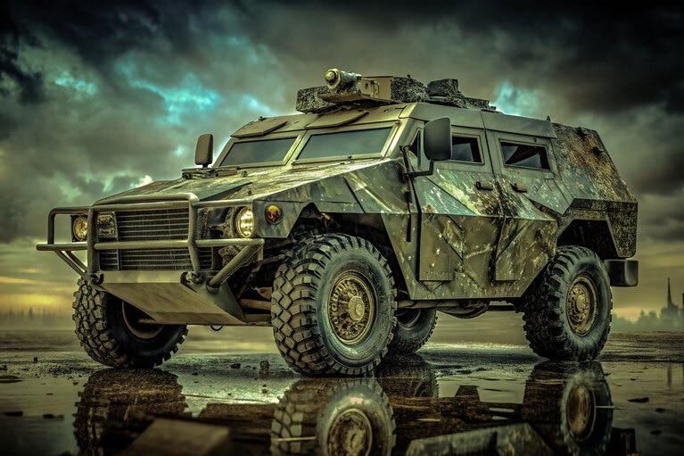Image of an armored multi-purpose vehicle