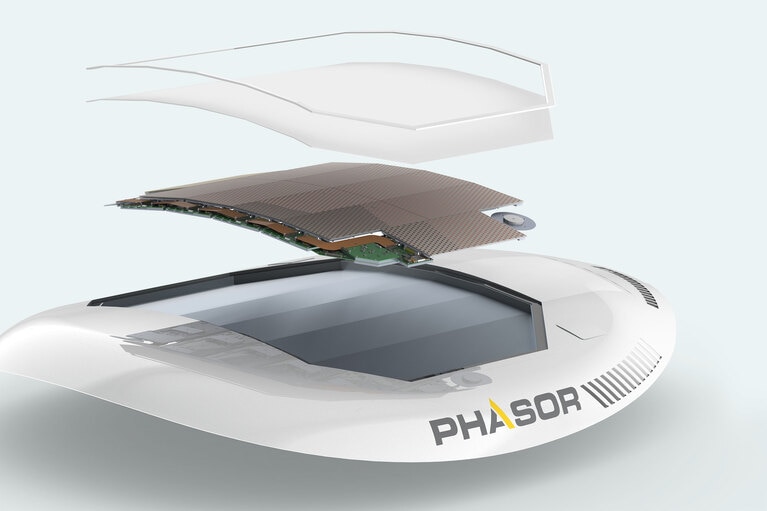 Phasor 10 個組件的電子操縱天線