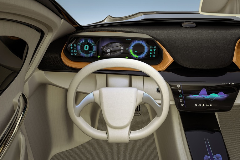 electric car dashboard image