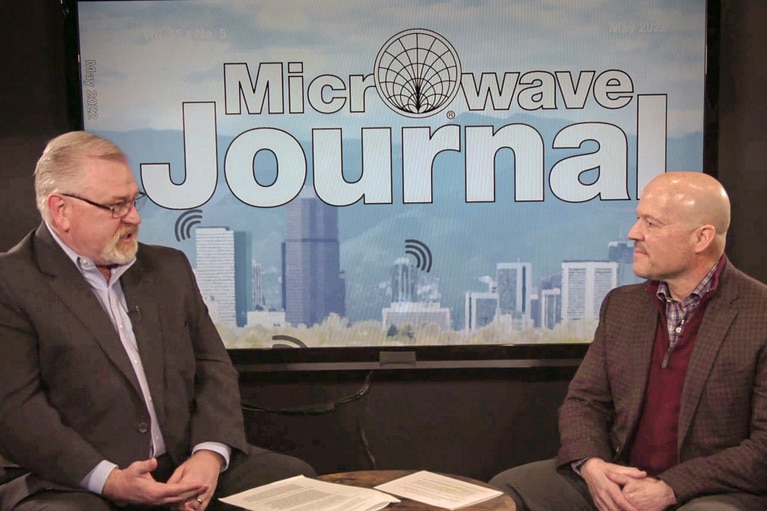 Rob Russell with interviewer photo