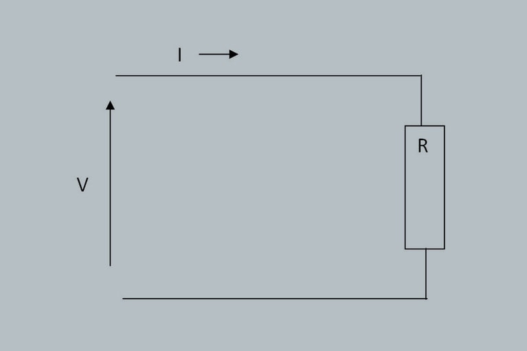 Voltage applied across a load