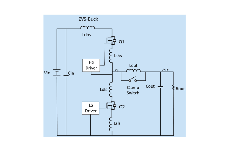 ZVS Buck with parasitic inductances diagram image