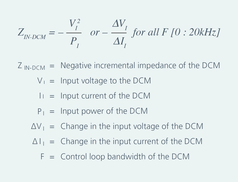 Formula to simulate the input impedance of the DCM image