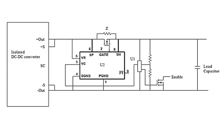 Capacitor pre-charge block diagram